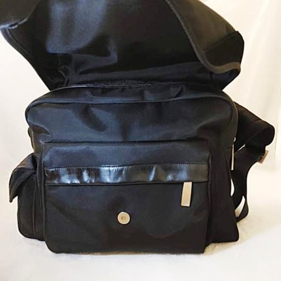 Emporio Armani Mens Messenger Bag Large Black Nylon Leather Shoulder Cro… - Picture 7 of 15